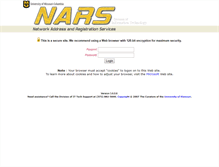Tablet Screenshot of nars.missouri.edu