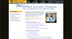 Desktop Screenshot of mcnair.missouri.edu
