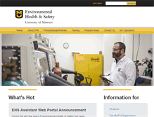 Tablet Screenshot of ehs.missouri.edu