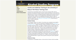 Desktop Screenshot of alcoholresearch.missouri.edu