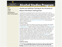 Tablet Screenshot of alcoholresearch.missouri.edu