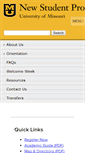 Mobile Screenshot of newstudent.missouri.edu