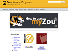 Tablet Screenshot of newstudent.missouri.edu