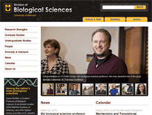 Tablet Screenshot of biology.missouri.edu