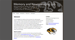 Desktop Screenshot of memoryneurolab.missouri.edu