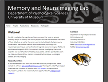 Tablet Screenshot of memoryneurolab.missouri.edu