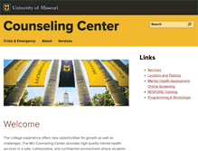 Tablet Screenshot of counseling.missouri.edu