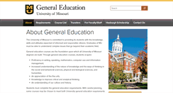 Desktop Screenshot of generaleducation.missouri.edu