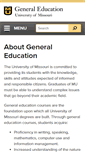 Mobile Screenshot of generaleducation.missouri.edu