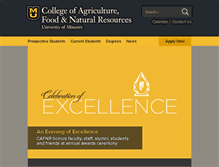 Tablet Screenshot of cafnr.missouri.edu