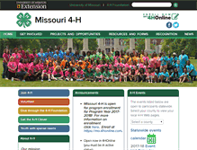 Tablet Screenshot of 4h.missouri.edu