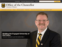 Tablet Screenshot of chancellor.missouri.edu