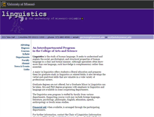 Tablet Screenshot of linguistics.missouri.edu