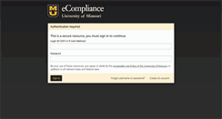 Desktop Screenshot of ecompliance.missouri.edu