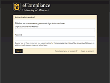 Tablet Screenshot of ecompliance.missouri.edu
