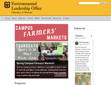 Tablet Screenshot of environmentalleadership.missouri.edu