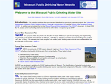 Tablet Screenshot of drinkingwater.missouri.edu