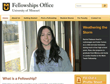 Tablet Screenshot of fellowships.missouri.edu