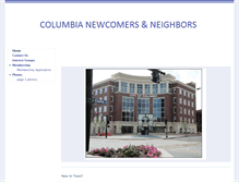 Tablet Screenshot of newcomers.columbia.missouri.org