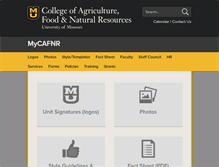 Tablet Screenshot of mycafnr.missouri.edu