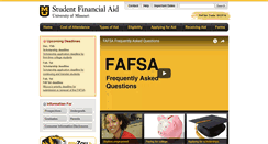Desktop Screenshot of financialaid.missouri.edu
