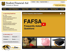 Tablet Screenshot of financialaid.missouri.edu