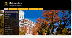 Desktop Screenshot of math.missouri.edu