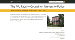 Desktop Screenshot of facultycouncil.missouri.edu