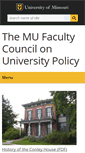 Mobile Screenshot of facultycouncil.missouri.edu