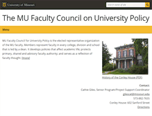 Tablet Screenshot of facultycouncil.missouri.edu