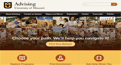Desktop Screenshot of advising.missouri.edu