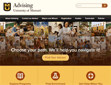 Tablet Screenshot of advising.missouri.edu