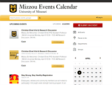 Tablet Screenshot of calendar.missouri.edu