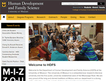 Tablet Screenshot of hdfs.missouri.edu