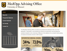 Tablet Screenshot of predental.missouri.edu